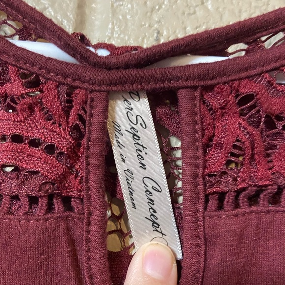 Per seption concepts maroon blouse size extra large - Picture 3 of 4